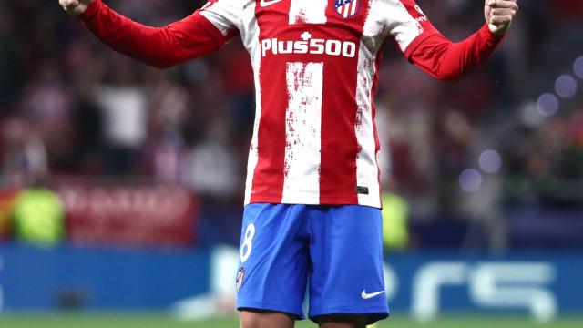 Antoine Griezmann celebra su gol ante el Liverpool