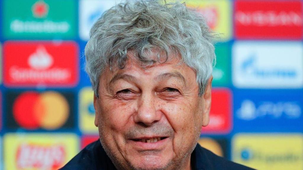 Mircea Lucescu, en rueda de prensa de la Champions League
