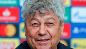 Mircea Lucescu, en rueda de prensa de la Champions League