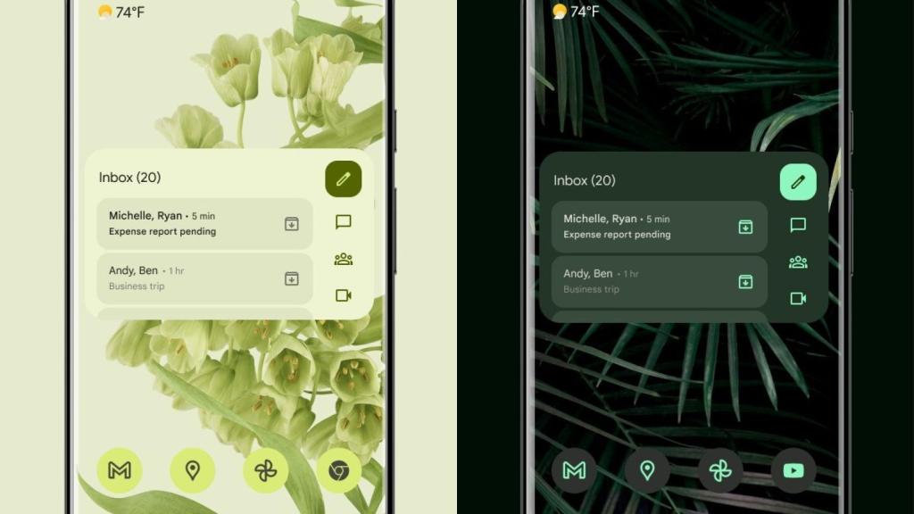 Widgets de Gmail