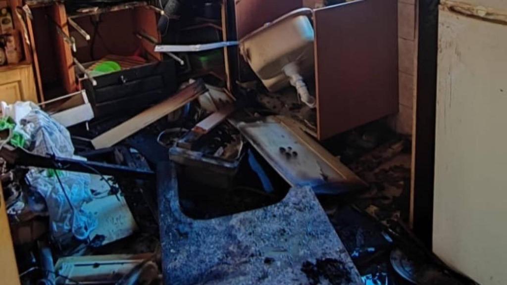 Incendio de la vivienda de Torrijos (Toledo). Foto: Consorcio Provincial de Extinción de Incendios y Salvamentos de Toledo