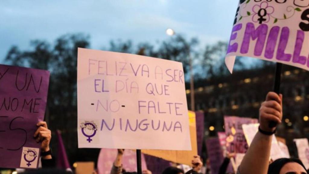 Imagen de archivo de la manifestación del 8-M de 2020 en Madrid.