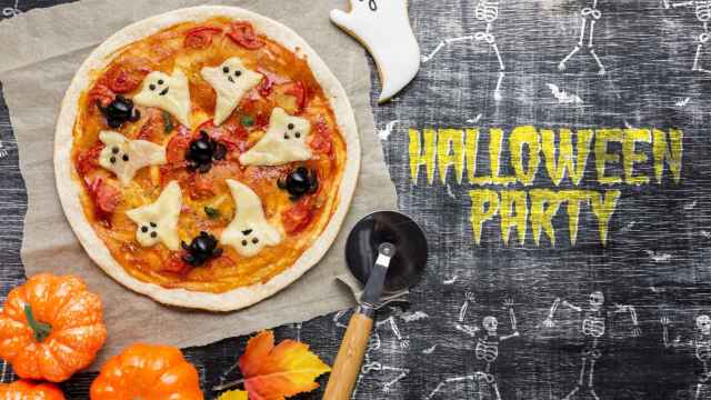 Receta de pizza de Halloween