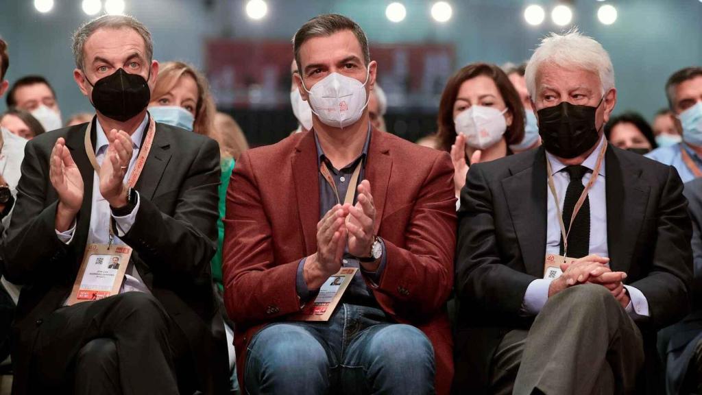 José Luis Rodríguez Zapatero, Pedro Sánchez y Felipe González.