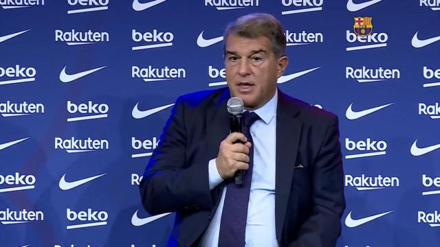 Joan Laporta en rueda de prensa