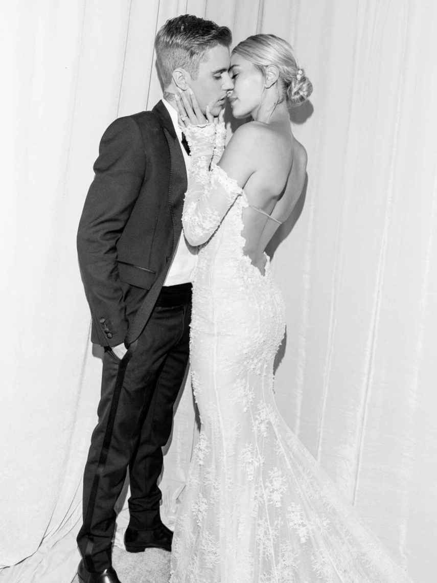 Justin Bieber y Hailey Baldwin, el día de su boda, el 30 de septiembre de 2019.