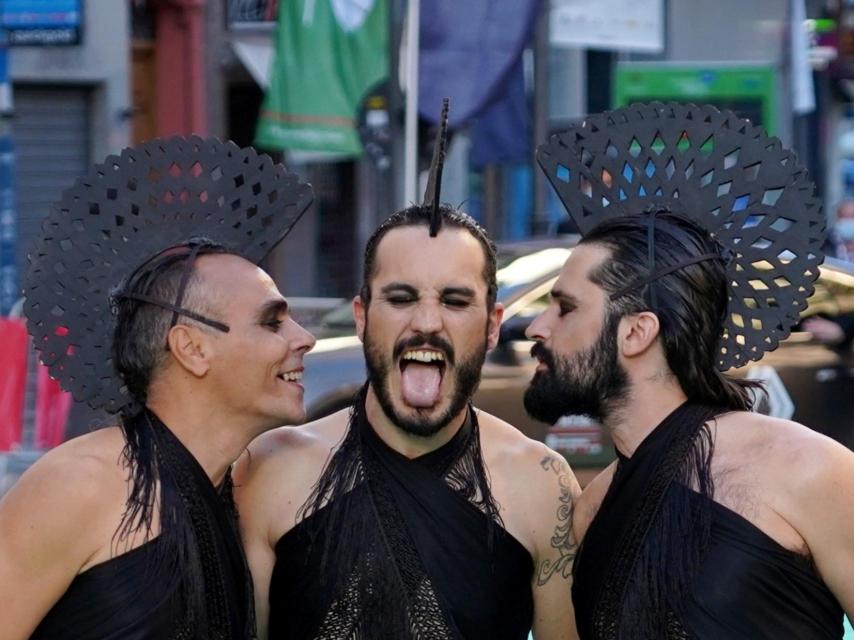 El Trío Caracol antes del inicio de la gala