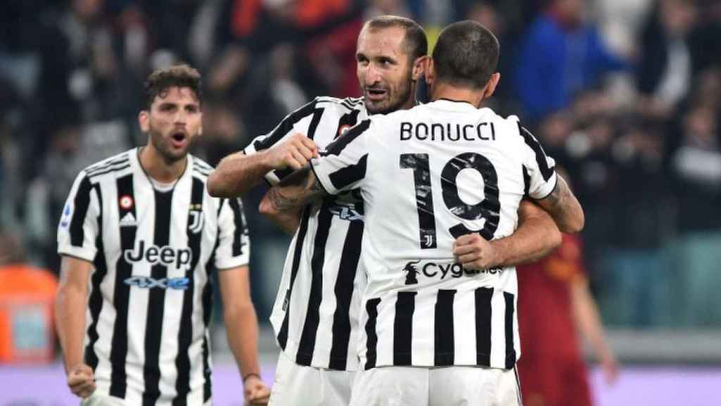 Chiellini y Bonucci, en un partido de la Juventus de Turín