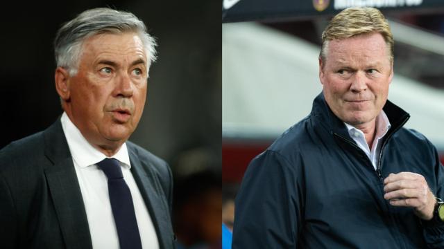 Montaje entre Carlo Ancelotti y Ronald Koeman