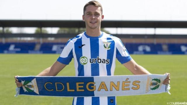 Borja Garcés, en su presentación con el CD Leganés