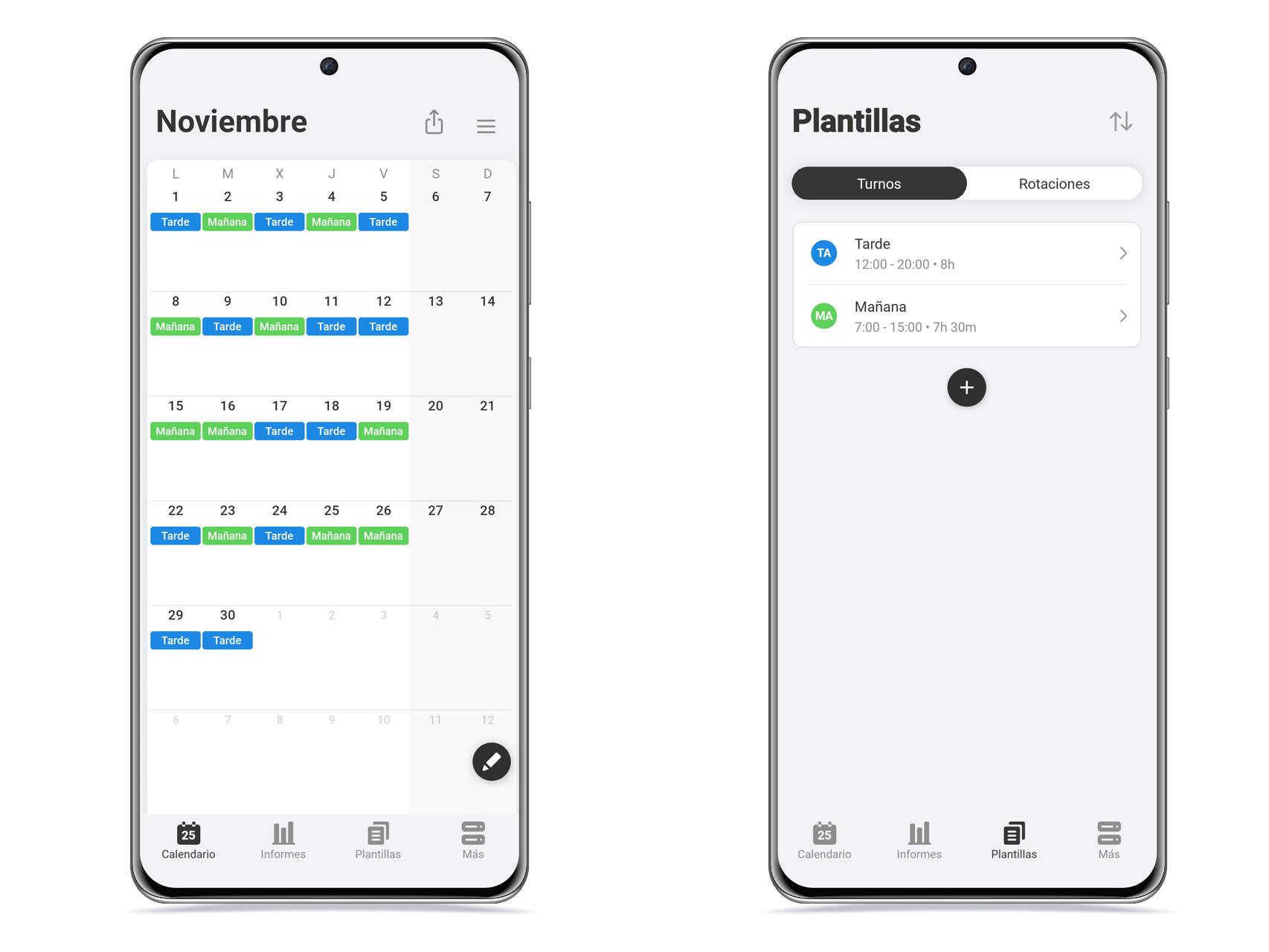 plantillas de calendario de turnos de 12 horas