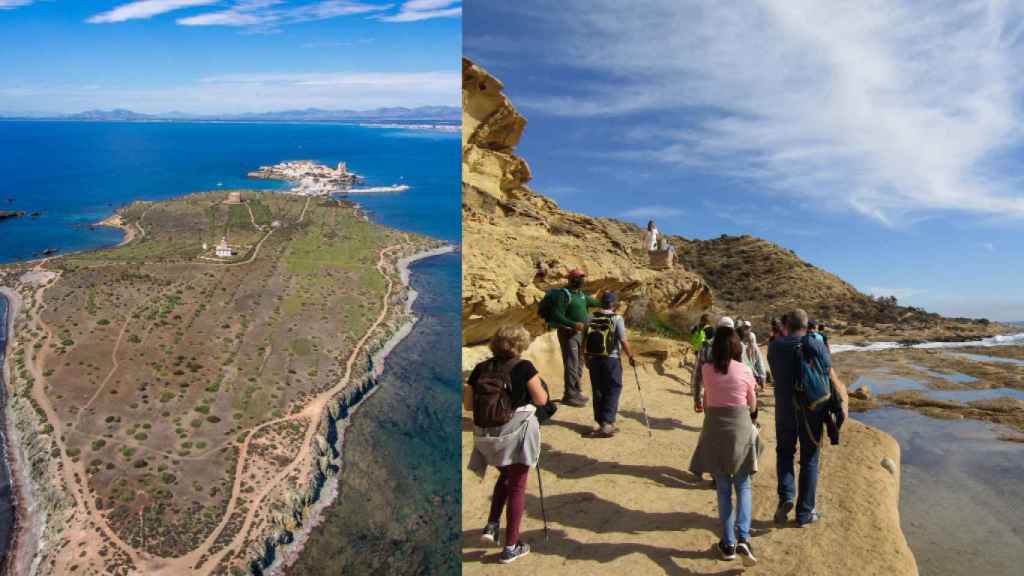 Tabarca y Cabo de las huertas, en dos imágenes recientes.