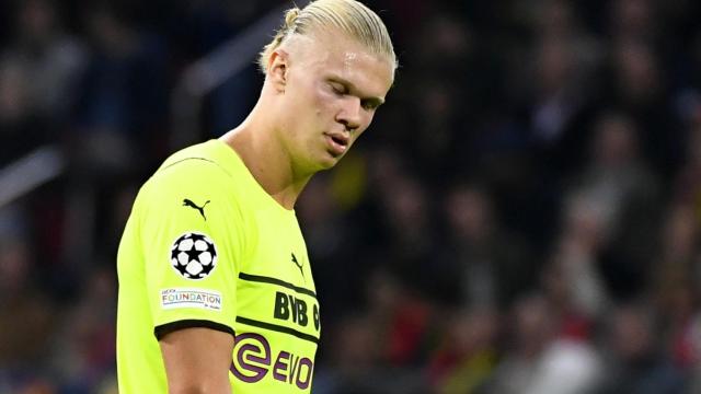 Erling Haaland, en un partido del Borussia Dortmund de la temporada 2021/2022