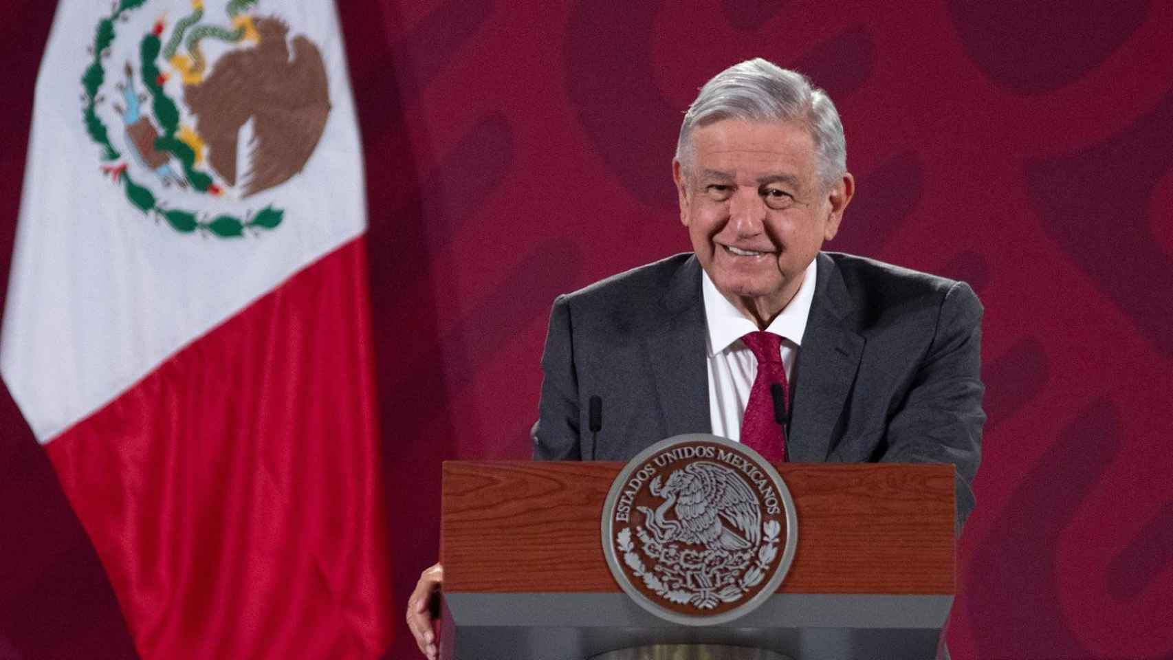 El presidente de México durante una rueda de prensa.