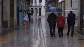 Calle Granada en una tarde de lluvia.