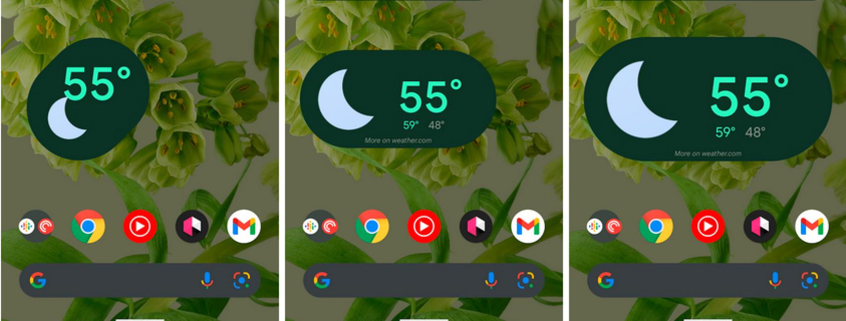 Widget que ahora puede cambiar de tamaño