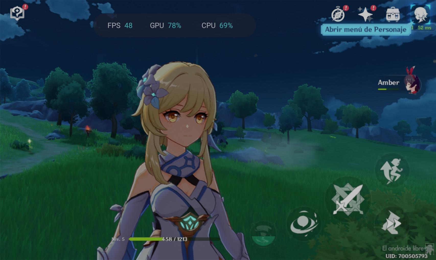 Genshin Impact en gráficos alto