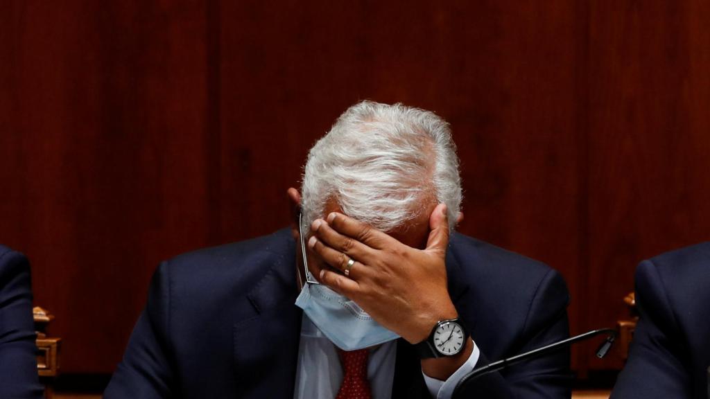 Antonio Costa during the budget debate in the Portuguese parliament.