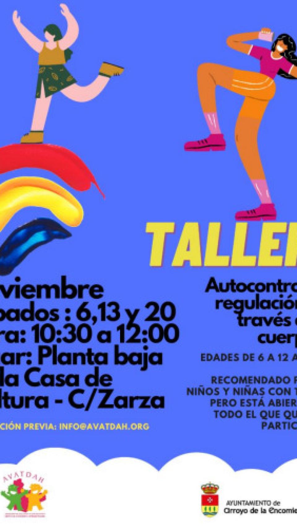 Cartel de los talleres organizados en Arroyo