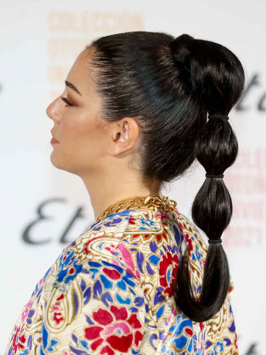 Blanca Suárez presume de su 'bubble ponytail'.