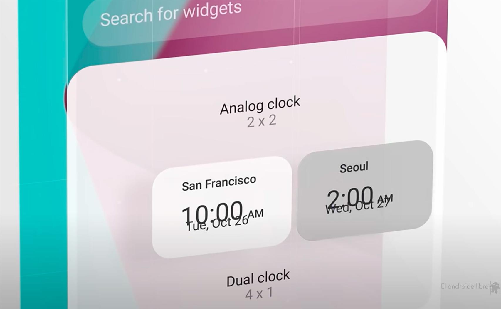 Los widgets se renuevan