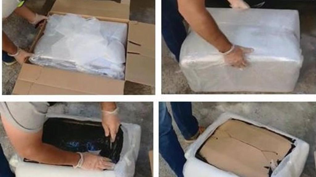 La Policía Nacional detiene a dos personas tras interceptar un vehículo con 40 kilos de marihuana.