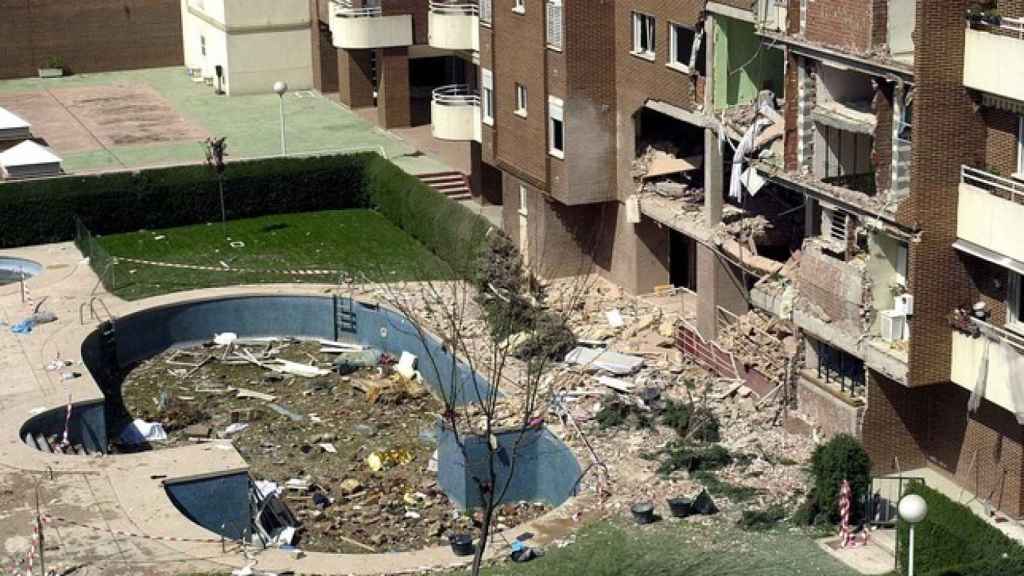 El edifico de Leganés quedó en ruinas tras la explosión de la bomba.