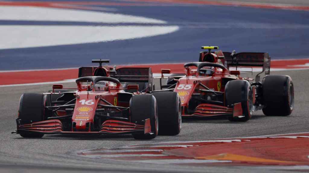 Leclerc y Carlos Sainz en el Gran Premio de los Estados Unidos