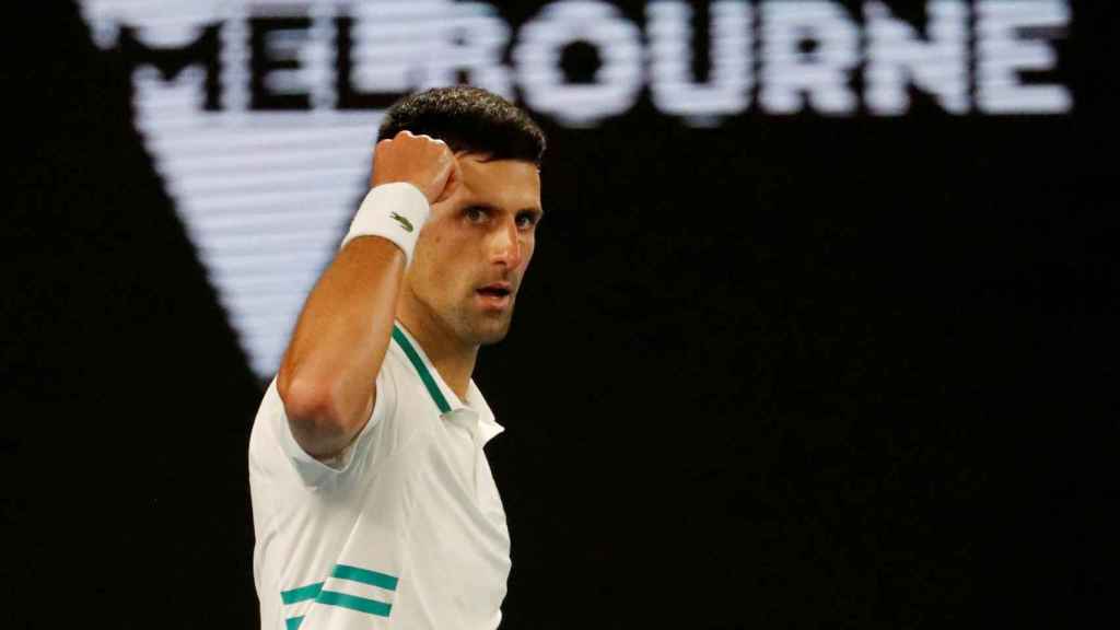 Novak Djokovic, durante el Open de Australia de 2021