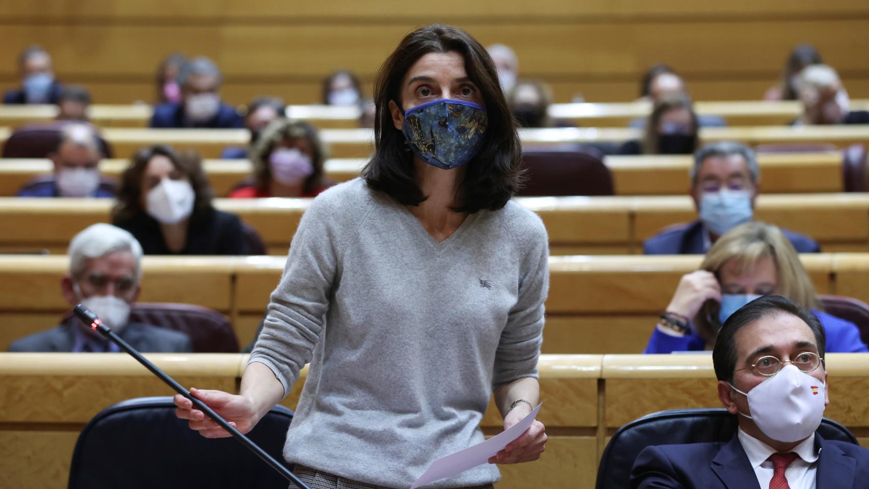 Pilar Llop, ministra de Justicia, durante la sesión de control al Gobierno en el Senado.