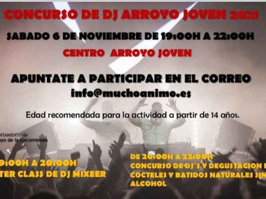 Cartel del evento que se celebrará el sábado en Arroyo de la Encomienda