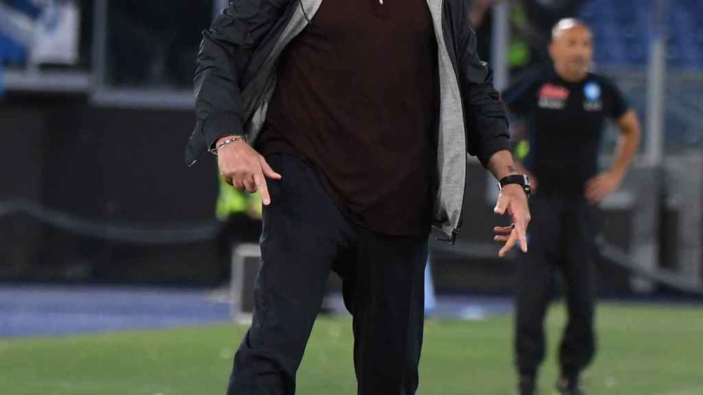Jose Mourinho, dirigiendo a la Roma