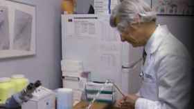 Norma Barwin realiza una fecundación in vitro (FIV), en una imagen del documental 'Los niños de Barwin' de la televisión canadiense.
