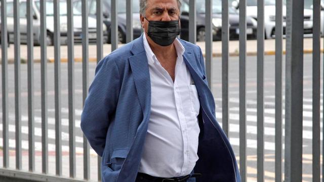 El empresario Enrique Ortiz, llegando a los juzgados por la causa central del caso 'Brugal', esta misma semana.