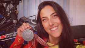 Sara García con su medalla