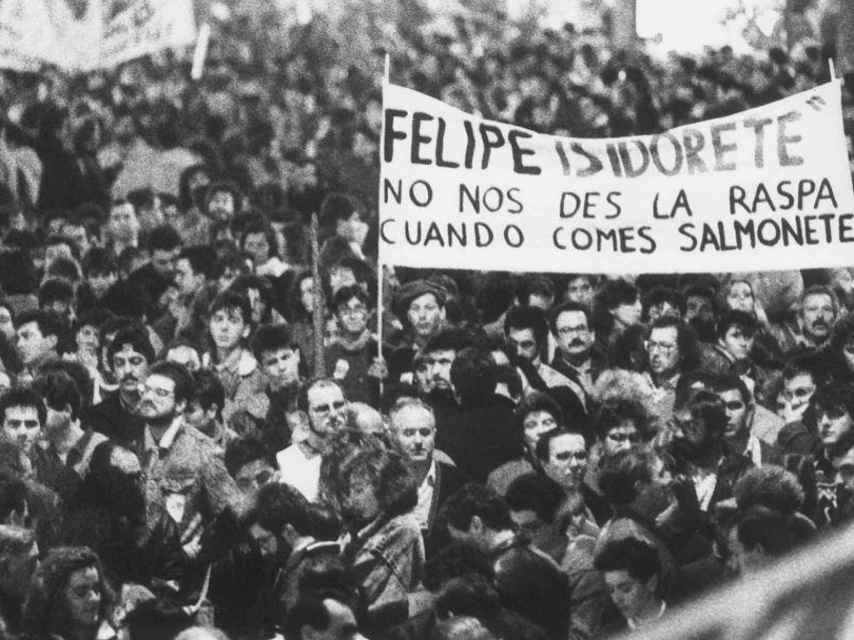 Imagen de la huelga general de 1988 que paralizó España.