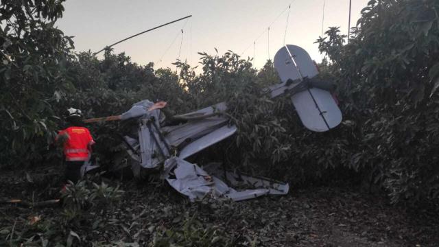 Imagen de la avioneta accidentada.