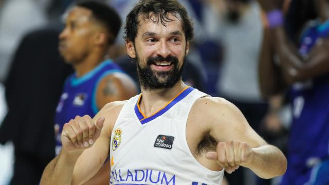 Sergio Llull durante un partido con el Real Madrid de baloncesto