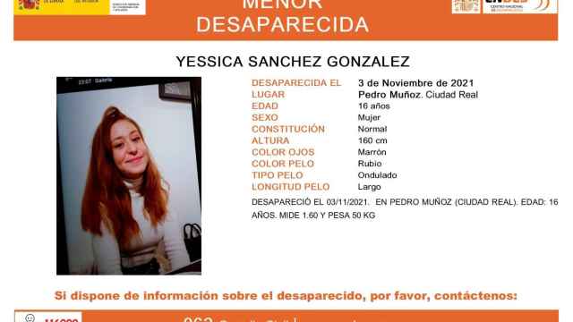 Buscan a Yessica, una menor desaparecida en Pedro Muñoz (Ciudad Real)