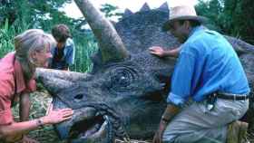 Una de las escenas de la película 'Parque Jurásico'.
