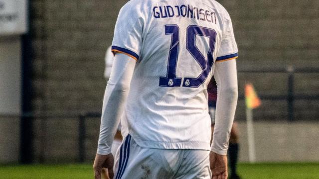 Gudjohnsen durante un partido con el Real Madrid Castilla