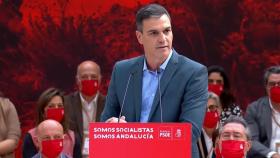 Pedro Sánchez, durante su intervención en el XIV Congreso del PSOE-A