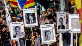 Manifestación en Cataluña por los condenados del procés.