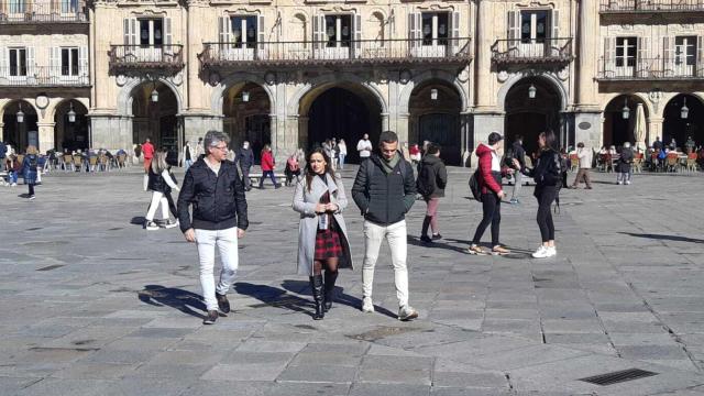 La coordinadora autonómica del Cs, Gemma Villarroel, junto a Manuel Hernández y Jesús de San Antonio