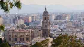 Vista del Centro Histórico de Málaga.