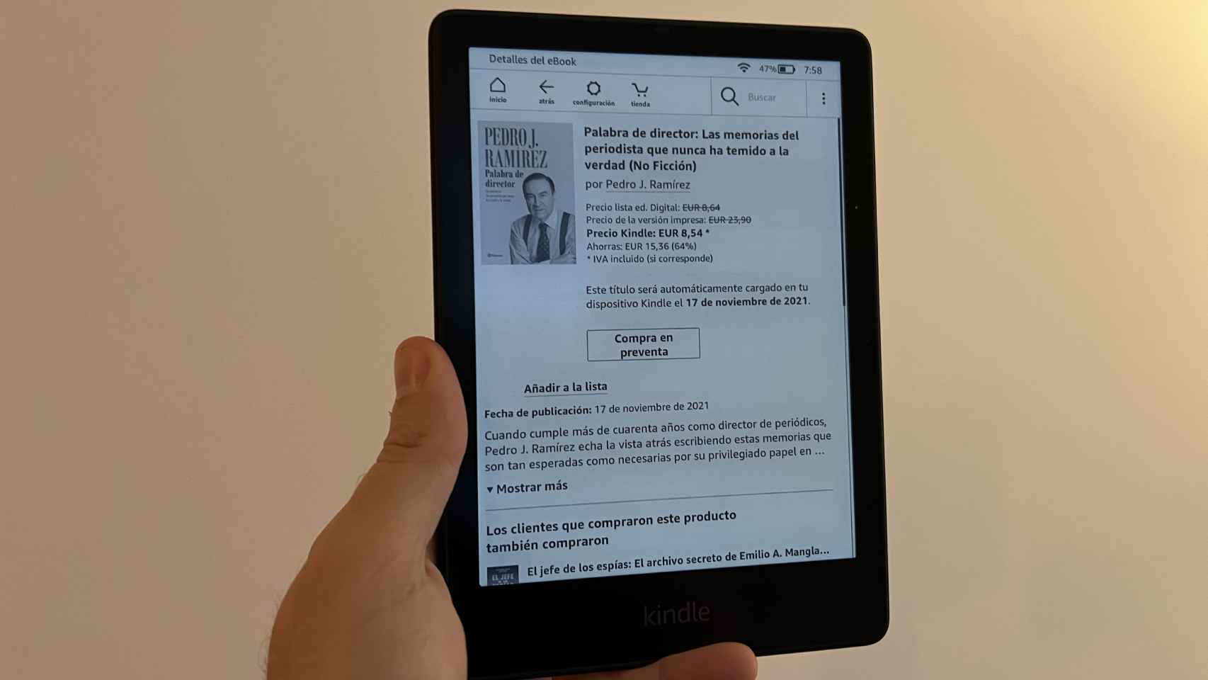 Probamos el nuevo Kindle Paperwhite de Amazon que llega a tiempo el Black Friday