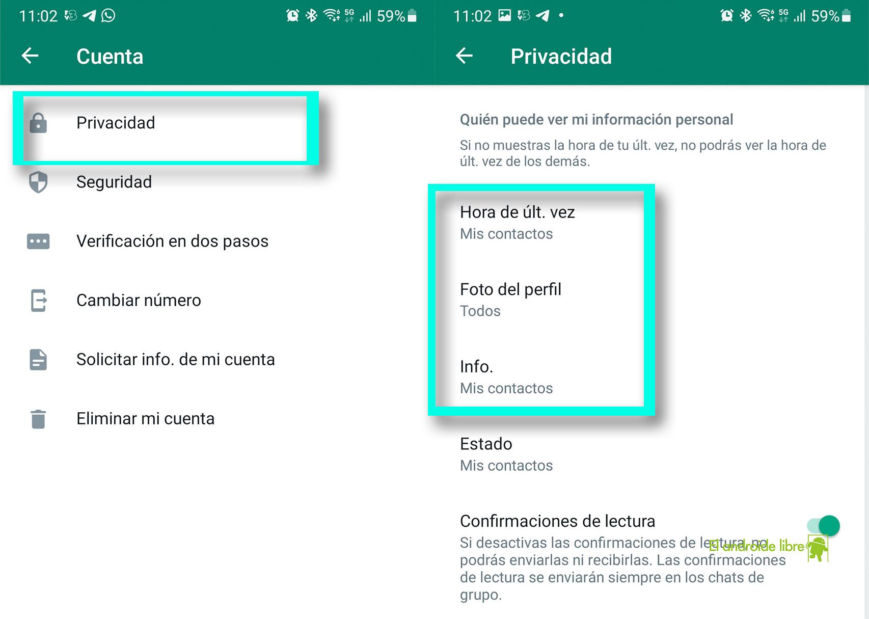 Cómo excluir un contacto en WhatsApp para que no vea tu información personal
