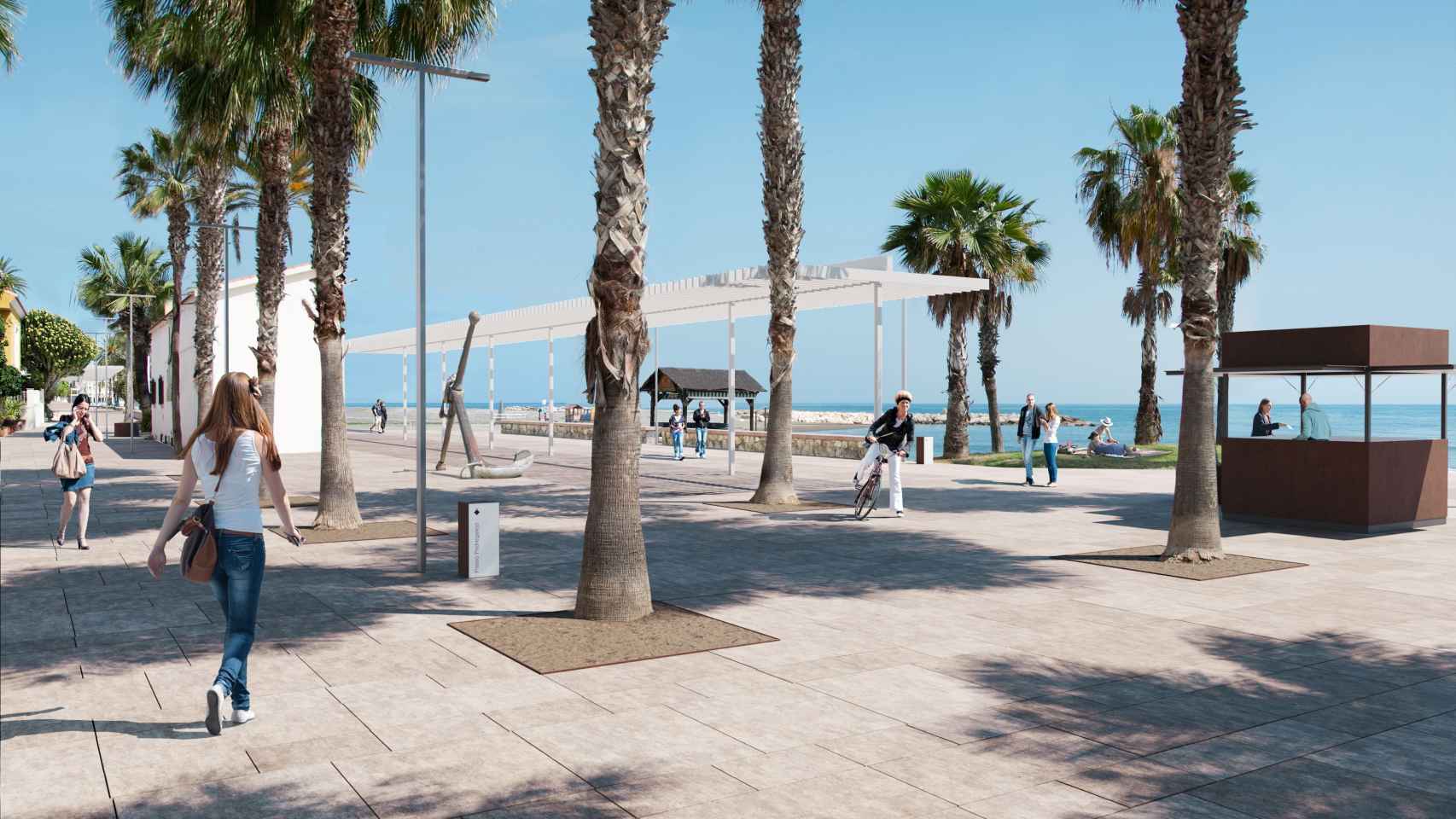 Diseño de la remodelación del paseo marítimo de Pedregalejo, en Málaga.