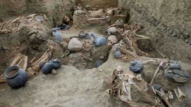 Sector del yacimiento arqueológico donde se han descubierto los cuerpos de 25 personas.