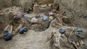 Sector del yacimiento arqueológico donde se han descubierto los cuerpos de 25 personas.